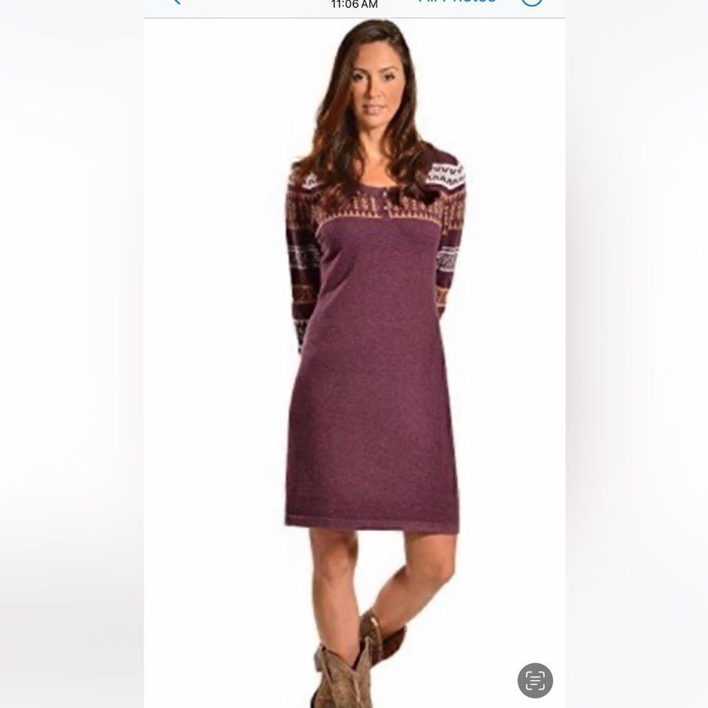 WOOLRICH Avalanche Henley Sweater Dress Women Size L